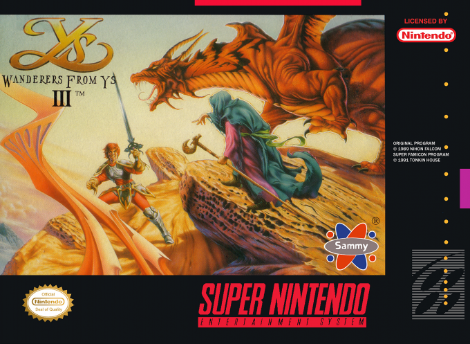 Ys 3 - Wanderers From Ys box art
