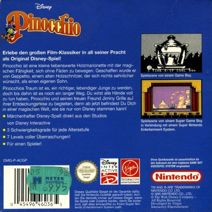 Pinocchio — box-2D-back (DE)
