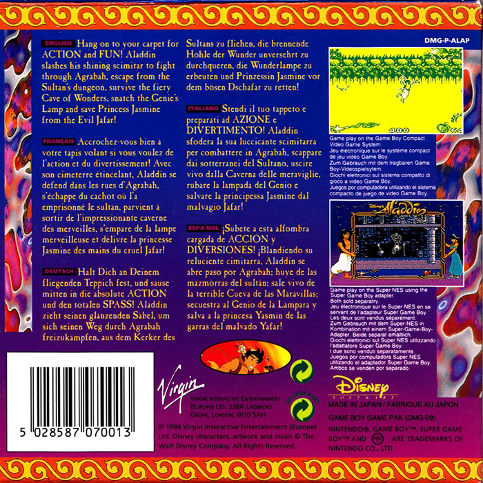 Aladdin — box-2D-back (EU)