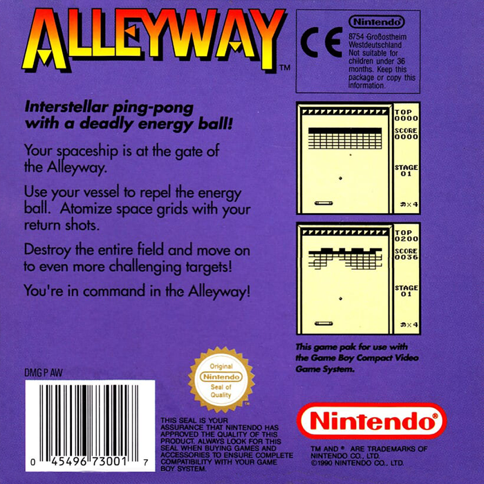 Alleyway — box-2D-back (EU)