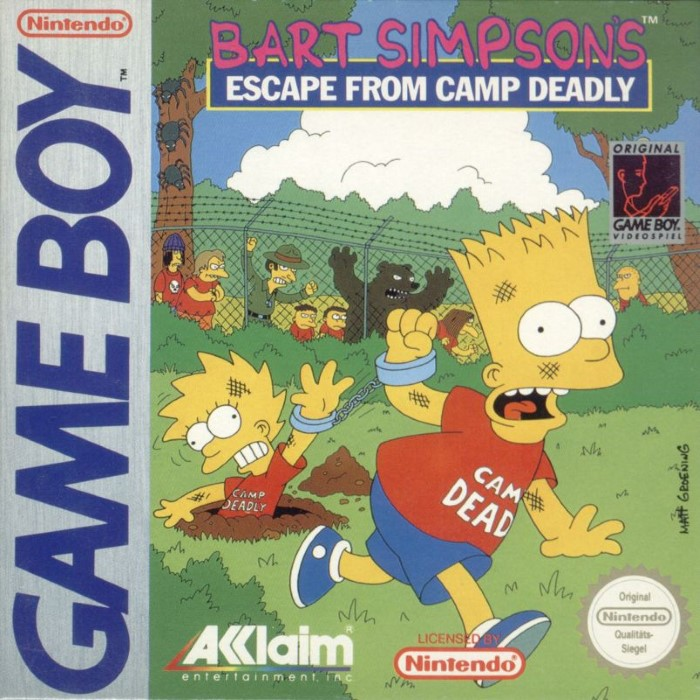 Bart Simpson's Escape From Camp Deadly — box-2D (DE)