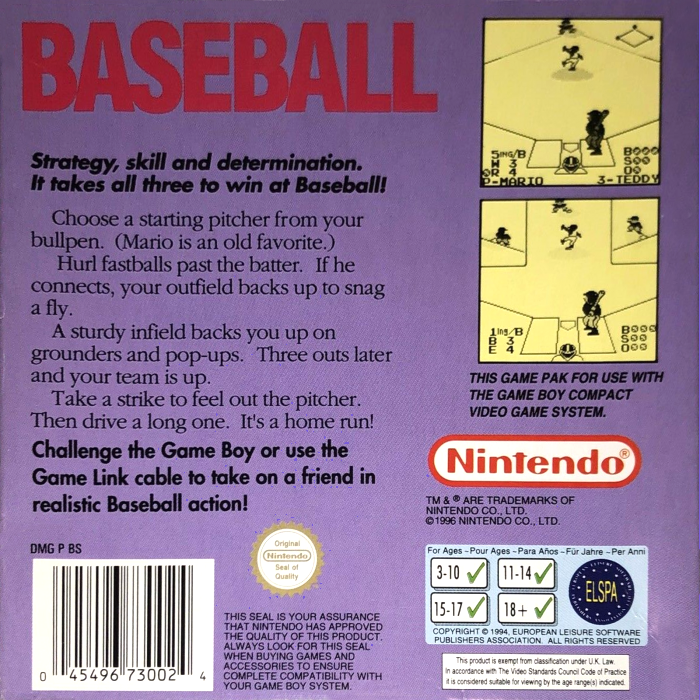 Baseball — box-2D-back (EU)
