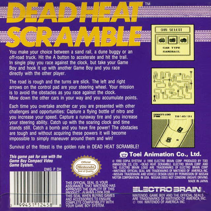 Dead Heat Scramble — box-2D-back (US)