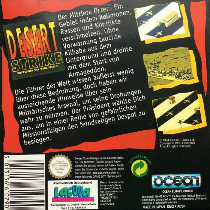 Desert Strike - Return To The Gulf — box-2D-back (DE)