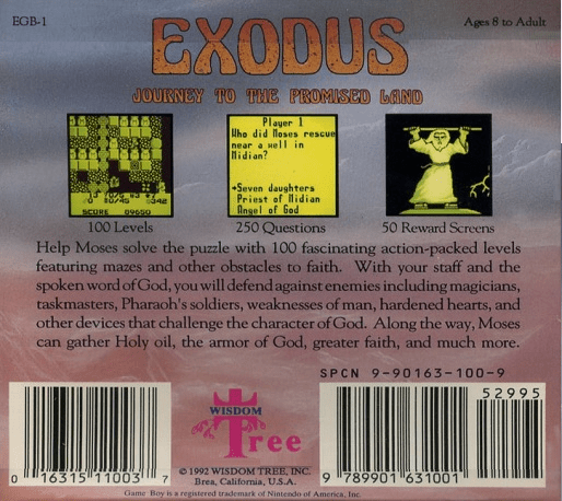 Exodus - Journey To The Promised Land — box-2D-back (US)