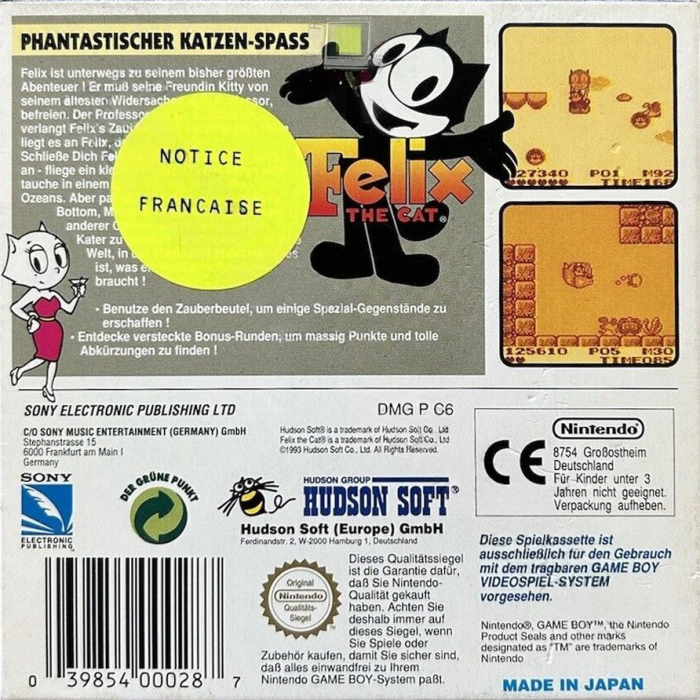 Felix the Cat — box-2D-back (DE)
