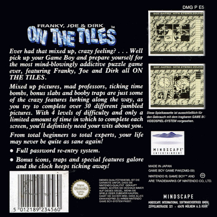 Franky, Joe And Dirk... On The Tiles — box-2D-back (DE)