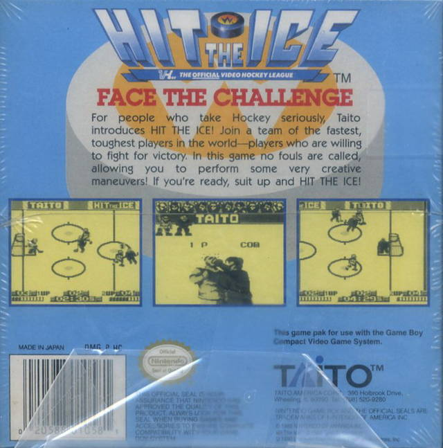 Hit The Ice - The Video Hockey League — box-2D-back (US)
