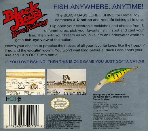 Black Bass - Lure Fishing — box-2D-back (US)