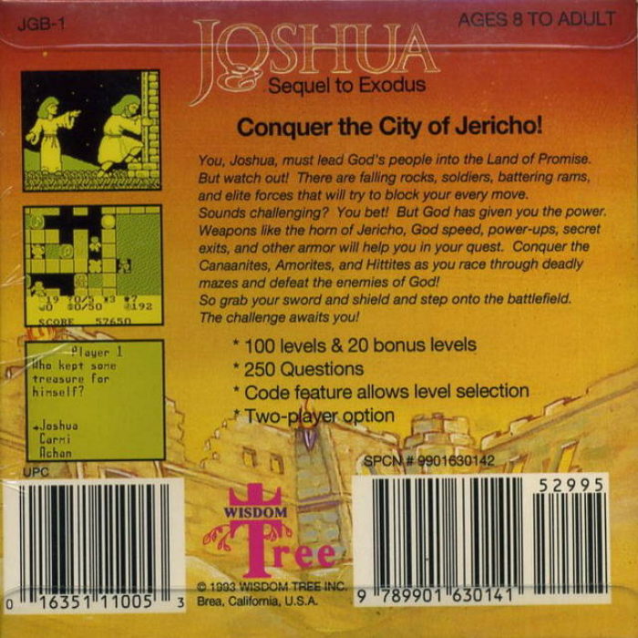 Joshua And The Battle Of Jericho — box-2D-back (US)