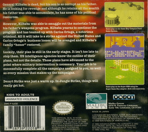 Jungle Strike — box-2D-back (US)