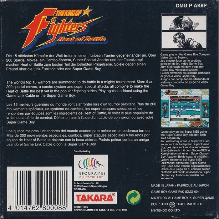King Of Fighters, The - Heat Of Battle — box-2D-back (EU)