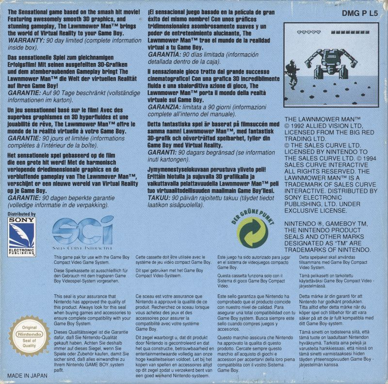 Lawnmower Man, The — box-2D-back (EU)