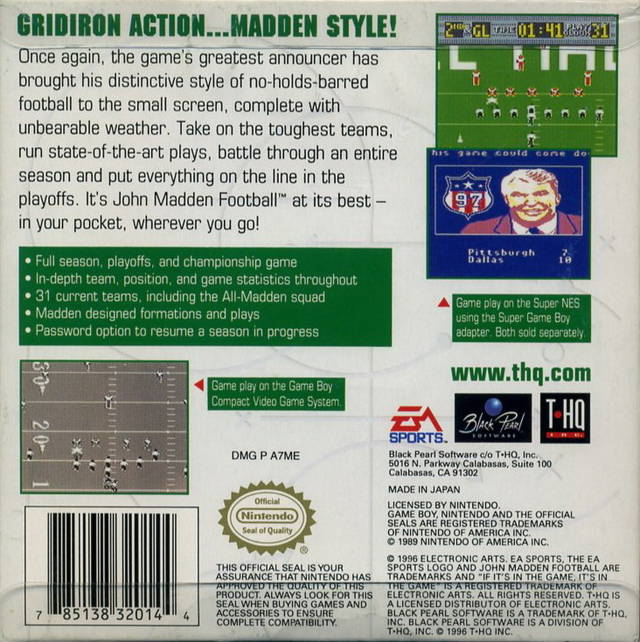 Madden '97 — box-2D-back (US)