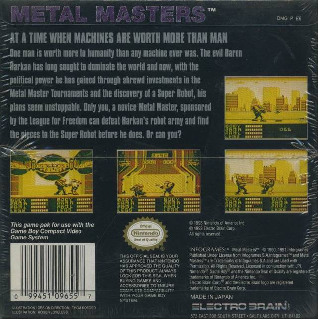 Metal Masters — box-2D-back (US)