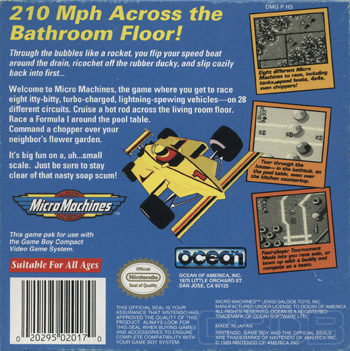 Micro Machines — box-2D-back (US)