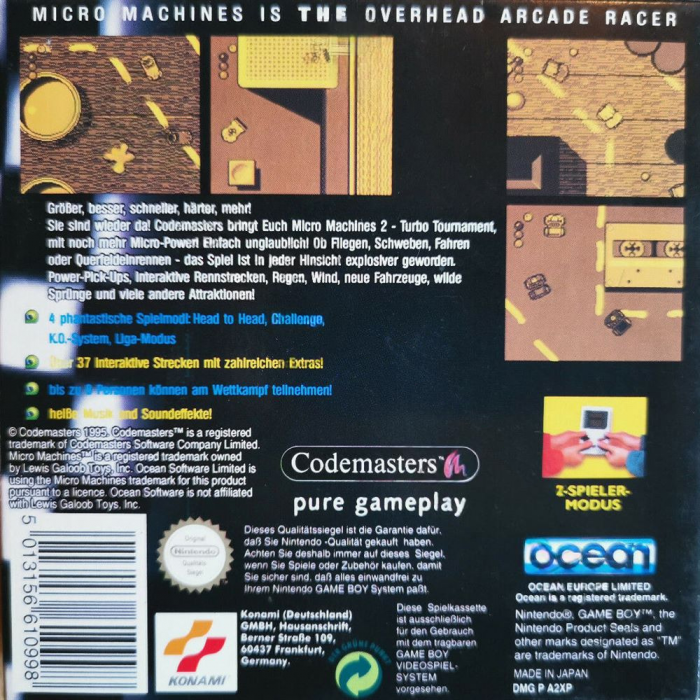 Micro Machines 2 - Turbo Tournament — box-2D-back (DE)