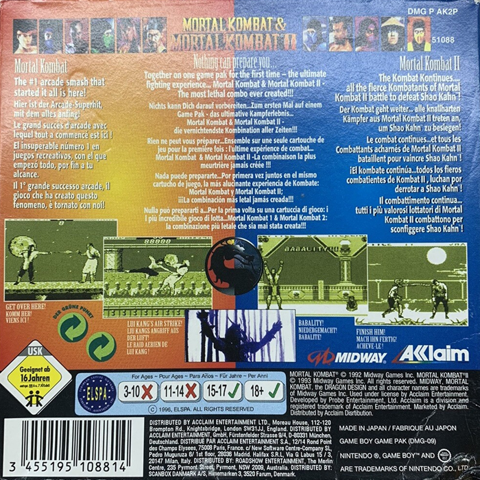 Mortal Kombat And Mortal Kombat 2 — box-2D-back (EU)