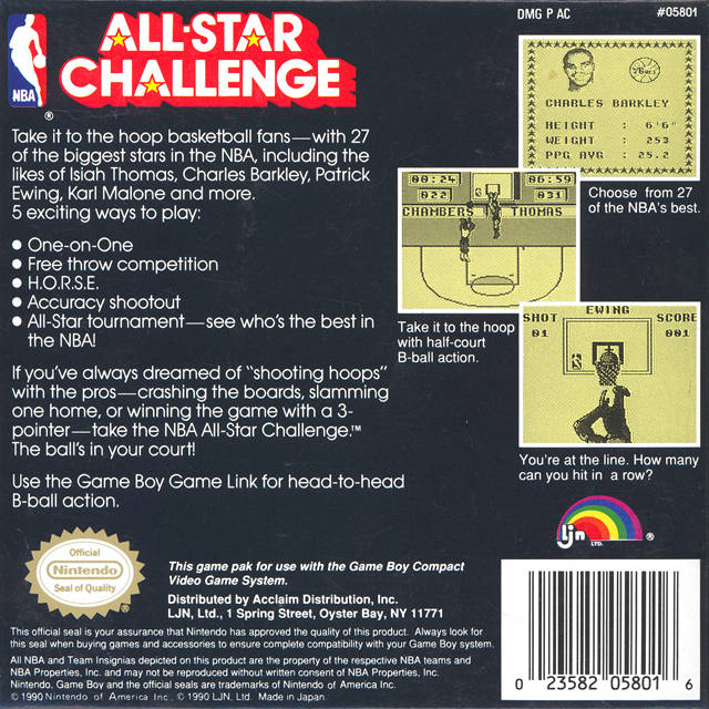 Nba All Star Challenge — box-2D-back (US)