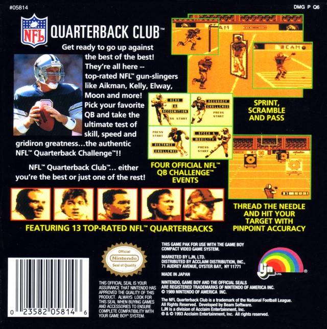 Nfl Quarterback Club — box-2D-back (US)