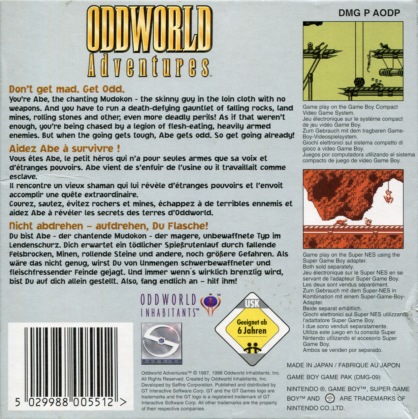 Oddworld Adventures — box-2D-back (EU)
