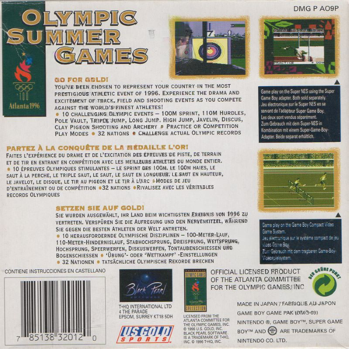 Olympic Summer Games — box-2D-back (EU)