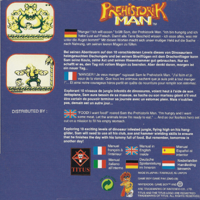 Prehistorik Man — box-2D-back (EU)