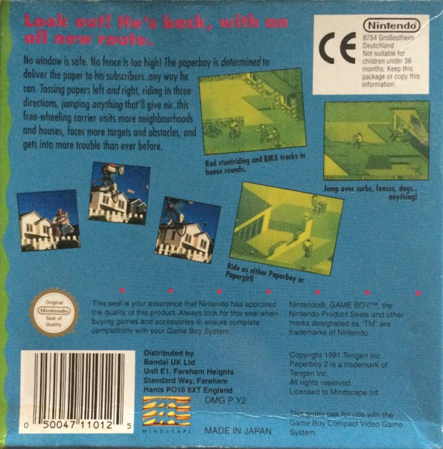 Paperboy 2 — box-2D-back (EU)