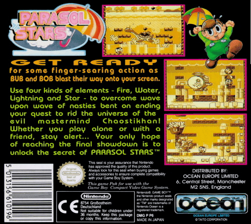 Parasol Stars - Rainbow Islands 2 — box-2D-back (EU)