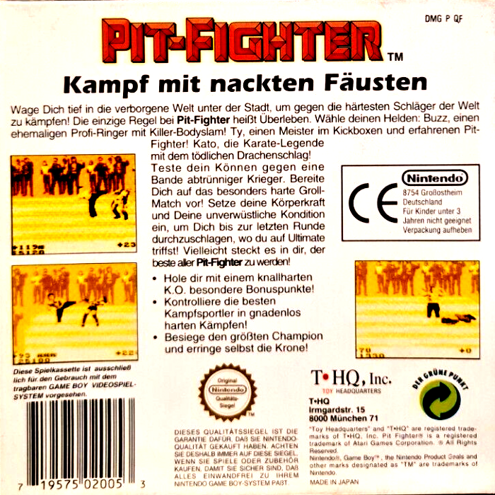 Pit-fighter — box-2D-back (DE)
