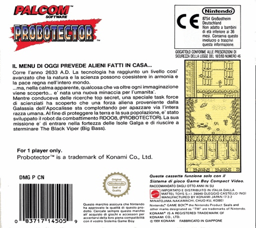Probotector — box-2D-back (EU)