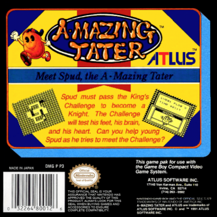 Amazing Tater — box-2D-back (US)