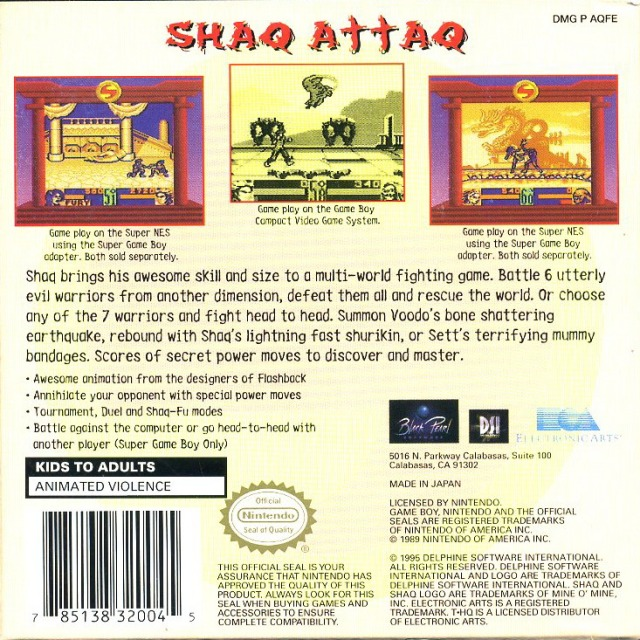 Shaq Fu — box-2D-back (US)