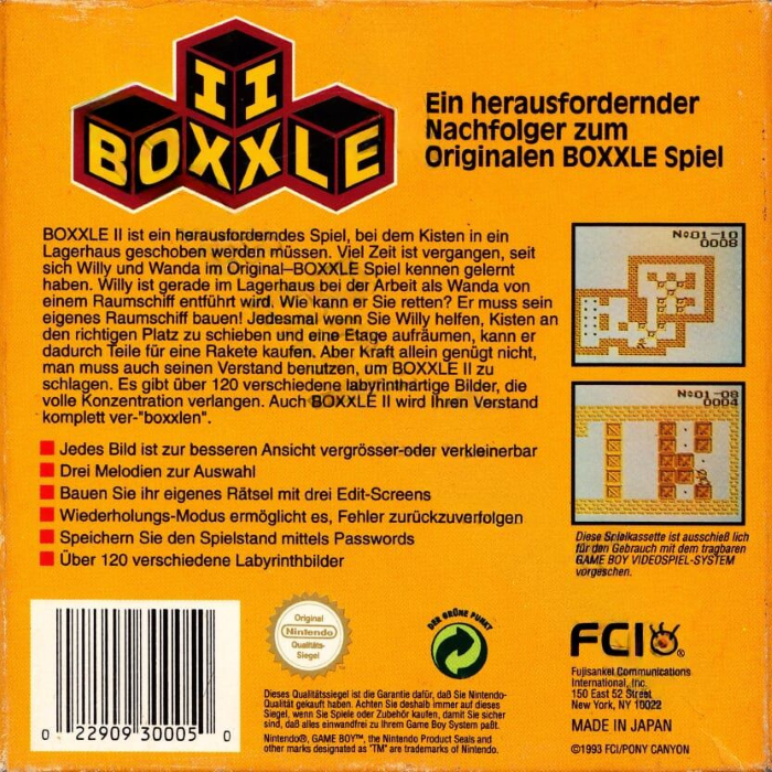 Boxxle II — box-2D-back (DE)