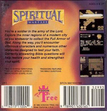 Spiritual Warfare — box-2D-back (US)
