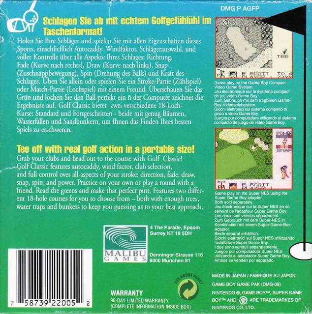 Sports Illustrated - Golf Classic — box-2D-back (EU)