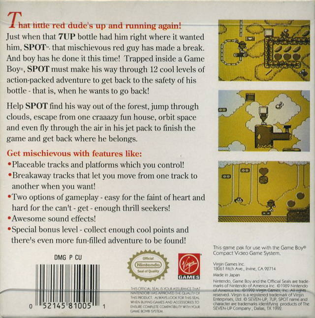 Spot - The Cool Adventure — box-2D-back (US)