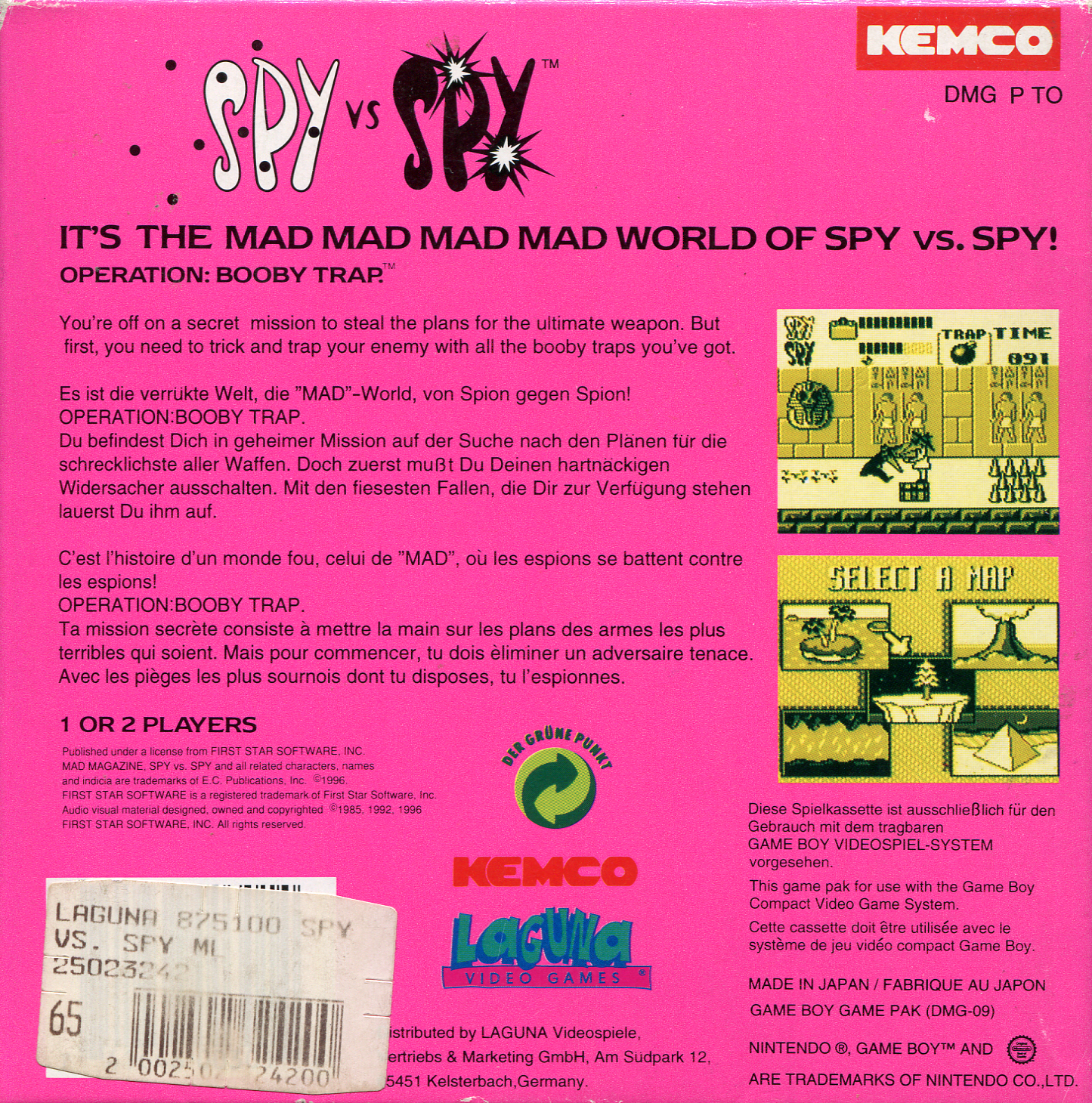 Spy vs Spy : Operation Boobytrap — box-2D-back (EU)