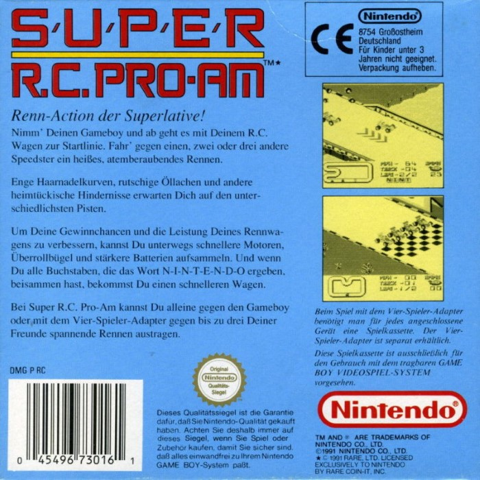 Super R.C. Pro-Am — box-2D-back (DE)