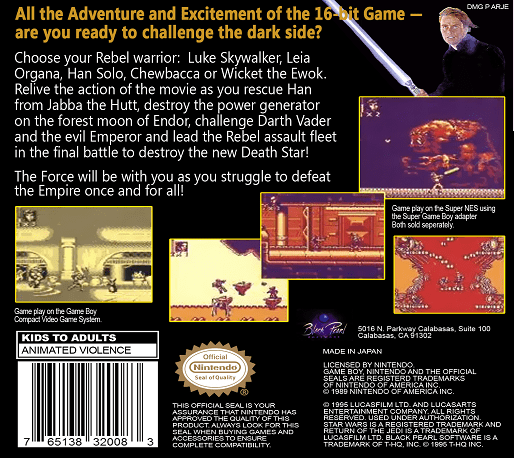 Super Star Wars : Return of the Jedi — box-2D-back (US)