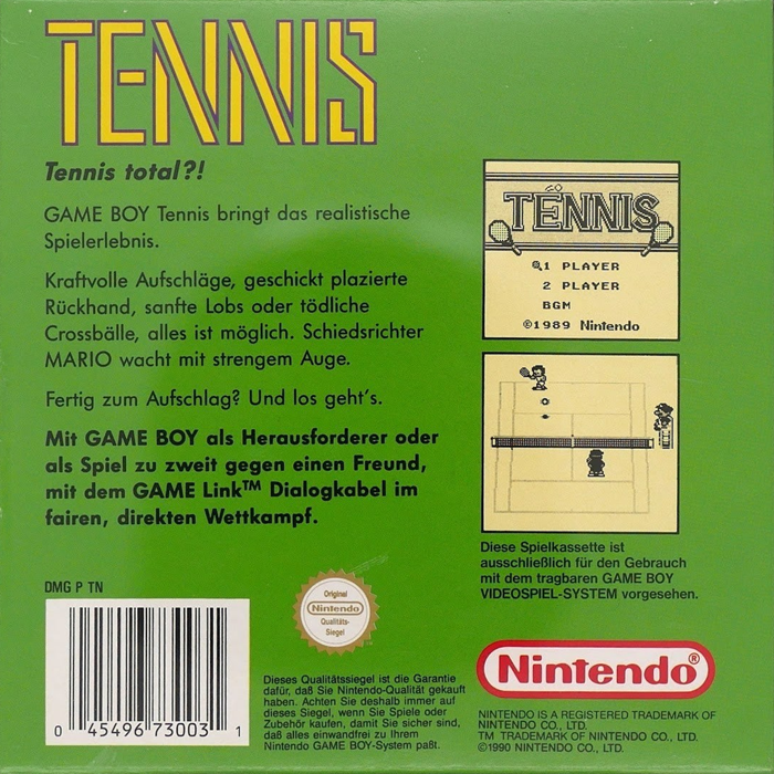 Tennis — box-2D-back (DE)