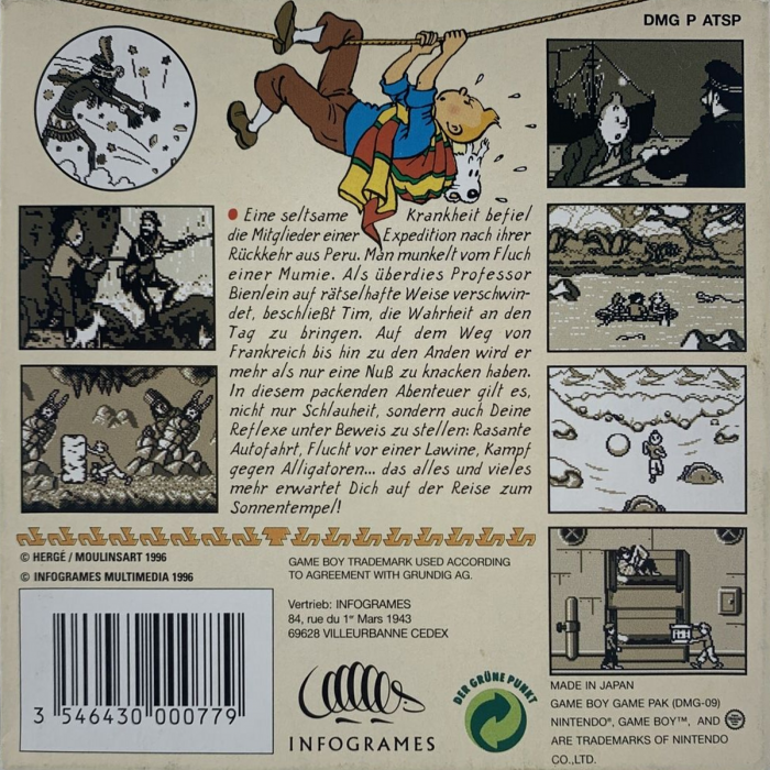 Tintin - Prisoners Of The Sun — box-2D-back (DE)