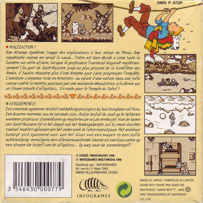 Tintin - Prisoners Of The Sun — box-2D-back (EU)
