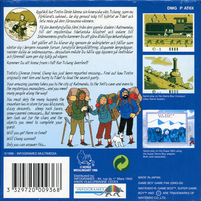 Tintin In Tibet — box-2D-back (EU)