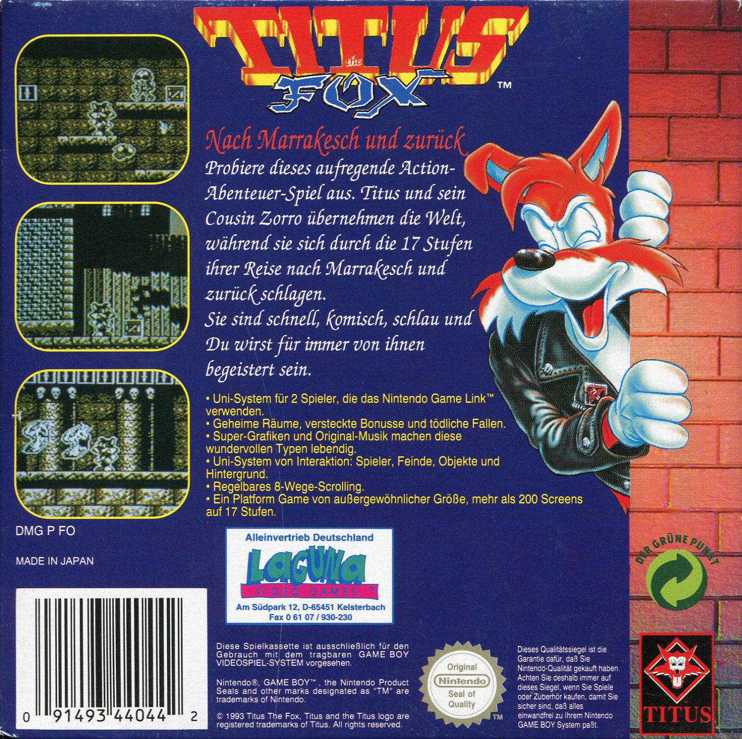 Titus The Fox - To Marrakech And Back — box-2D-back (EU)