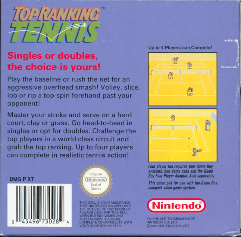 Top Rank Tennis — box-2D-back (EU)