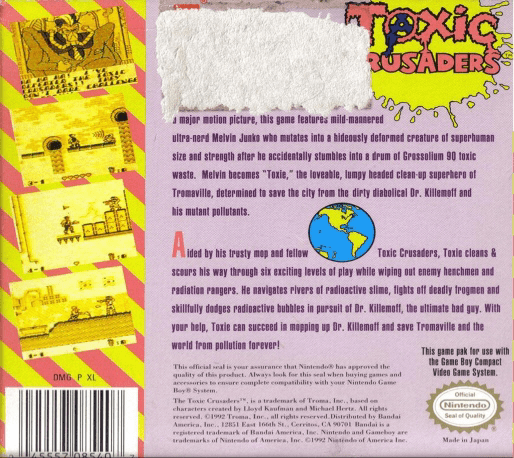 Toxic Crusaders — box-2D-back (US)