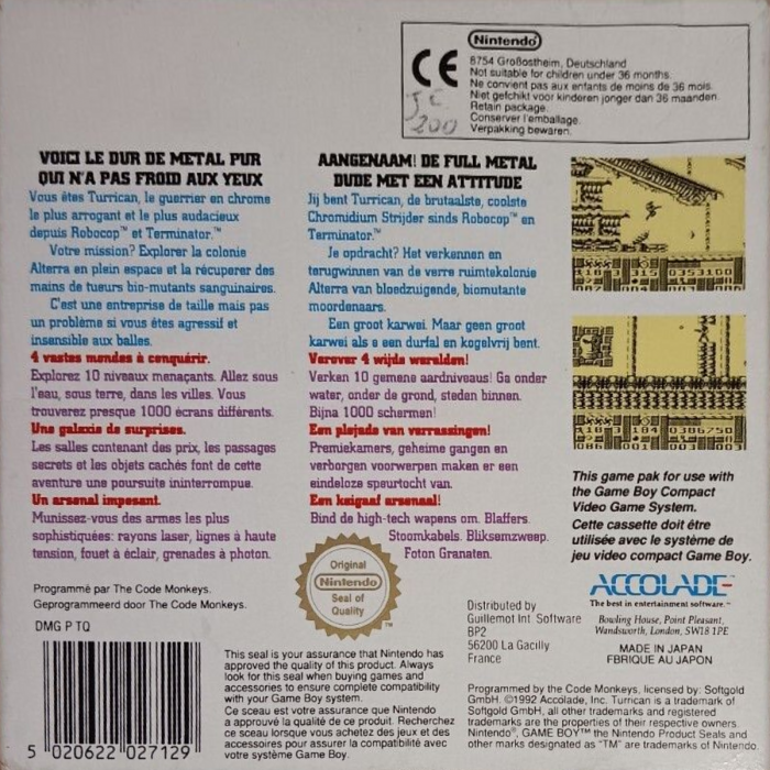 Turrican — box-2D-back (EU)