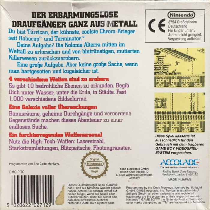 Turrican — box-2D-back (DE)