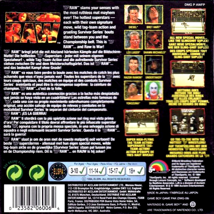 Wwf Raw — box-2D-back (EU)